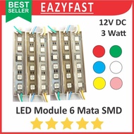 Lampu LED Strip Module Modul 6 Mata SMD 12V DC 12 V Volt Motor Mobil