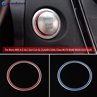 GRANDSTORE Car Interior Engine Start Stop Ignition Aluminum Alloy Key Ring For Benz AMG A C GLC GLA CLA GL CLA200 C260L Class W176 W246 W205 X253 X156 C117 B2S5