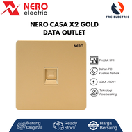 SAKLAR - STOP KONTAK - NERO CASA X2 GOLD SAKLAR STOP KONTAK - SAKLAR NERO - SAKLAR DOUBLE - SAKLAR T