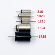 1PC 8mm 10mm 12mm 15mm 17mm 816 1020 1215 1725 7-pole Rotor DC 12V Dual Shaft Coreless Motor For Rai