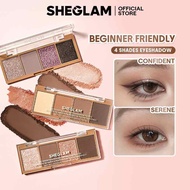SHEGLAM The Essentials Pocket Shimmer Eyeshadow Palette Glitter Eye Shadow Powder Makeup Cosmetics