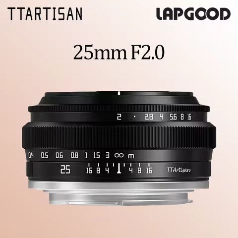 TTArtisan 25mm F2.0 APS-C MF Portrait Photography Camera Lens for Sony A6000 A7RIII A7S Fuji X-A1 XT