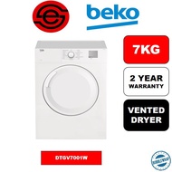 (KLANG VALLEY DELIVERY) BEKO DTGV7001W 7KG VENTED TUMBLE DRYER