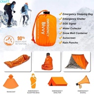 CRAFT Emergency Sleeping Bag Camping Outdoor Activities Thermal Blanket Outdoor Bivvy Lightweight Wi