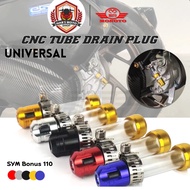 SYM Bonus 110 MOKOTO CNC AIR FILTER DRAIN TUBE ALLOY HEAD PLUG FOR MOTORCYCLE 1PC UNIVERSAL