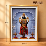 Premium Crystal Wall Art With Frame 24.5cm x 34cm Premium Decorative Picture for Home Living Room Of