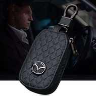 LAIFU Diamond Grain Leather Remote Flip Key Case Cover FOB Keychain Bag Pouch Wallet Protector For f