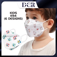 DCR [ 10pcs 6 designs ] KF94 Kids Face Mask KF94 4 Layers Cartoon 3D Face Mask Disposable Earloop 4ply Korea