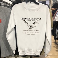 Crewneck Vintage Avenged Sevenfold & The Used Tour A7X BAND Cotton Fleece Sweater