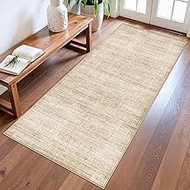 Washable 3x6 Entryway Area Rugs: Abstract Water-Resistant Kitchen Rug Low Pile Soft Beside Carpet fo