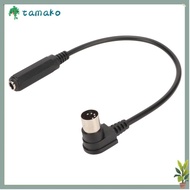 TAMAKO Sound Adapter Cable, Plug and Play 90 Degree 6.35mm to MIDI 5 Pin Cable, Universal 30cm/11.8i
