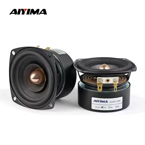 AIYIMA 2Pcs 3 Inch 4 Ohm 8 Ohm 15W Audio Speaker Full Range Sound Speaker HIFI Bullet Treble Midrang