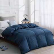 單人/冬月羽絨被/好收納、可機洗、免被套、超保暖-沉穩藍
