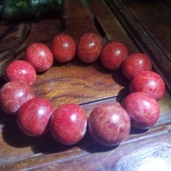 日本天然阿卡老红珊瑚大圓珠手串