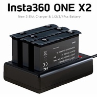 ใหม่ Insta 360อุปกรณ์เสริม ONE X2 1700มิลลิแอมป์ชั่วโมงลิแอมป์ชั่วโมง + 3สล็อต USB ชาร์จ Hub สำหรับ Insta360 ONE X2ชาร์จชุด