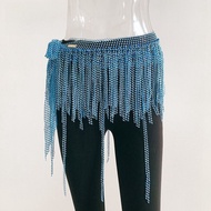 Ghaleeqi Galaxy Diamond Belly Dance Hip Scarf Multi-Layer Tassel Sequin Waist Chain Dance Performanc