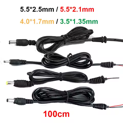 1M 2pin Adapter Output Power adapter Cord DC Male Plug 100cm Cable 5.5*2.5mm/2.1mm 4.0*1.7mm 3.5*1.3