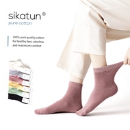 KATUN SIKATUN PURE Cotton - Women Quarter Socks Women's Pastel Long Socks 3/s4 100% Cotton