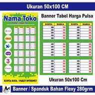 Credit Counter Price Table Banner - 50x100Cm