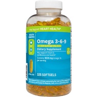 Omega 3-6-9 Dietary Supplement (325 ct.) - Promote Visual Function and Eye Health - Support Heart, C