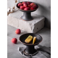 glass jar glass container Duoyi Creative High Foot Refreshment Plate Buddha Plate Chinese Zen Eating