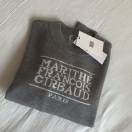 สลิมฟิต คอกลม เสื้อสเวตเตอร์ถัก สไตล์เกาหลี Marithe Letter Logo เอวซับ ผู้หญิง แขนยาว ผ้าฝ้าย เสื้อผ