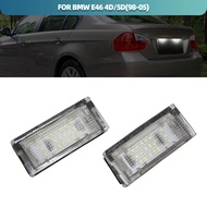 2pcs For Canbus White LED License Number Plate Light For BMW 3 Series E46 4D 1998-2003 5D Touring 19