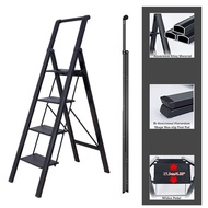 [iDS] Premium Lightweight Aluminum Ladder Folding Step Ladder Anti-Slip Wide Pedal Slim Aluminium Ladder Space Saving