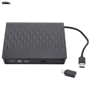 【hzsskkdssw03.sg】External USB 3.0 DVD RW CD Writer Slim Carbon Grain Drive Burner Reader Player for PC Laptop Optical Drive