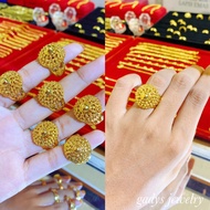 REPLIKA Borobudur ring 24krt Gold Plated Crum Light Gold 8 grams Premium Gold Replica Women's Ring