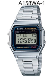 ของแท้100% คาสิโอ นาฬิกาข้อมือ Casio Standard A158WA-1D สายสแตนเลส ประกัน1ปี ร้าน Time4You T4U