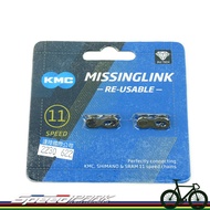[Speed Park] KMC 11-Speed Quick Buckle [DLC Black] Reusable Repair Chain Diamond Coating