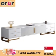 OROR TV Console Light Luxury TV cabinet Nordic style cabinet modern simple living room household small family tea table TV cabinet floor cabinet