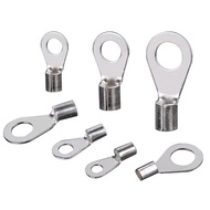 O-Type Round OT Cold Press Terminal Bare Terminal OT0.5/1/1.5/2.5/4/6 Brass Silver-Plated Wire Ear