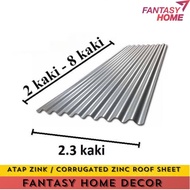 ATAP ZINK / CORRUGATED METAL ZINC ROOF SHEET / BUMBUNG RUMAH KAMPUNG 1 KAKI - 8 KAKI