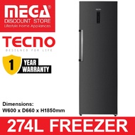 TECNO TFF348BK 274L UPRIGHT FROST-FREE FREEZER