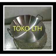 WOK WOK STAINLESS STEEL WOK 34 36 CM THICK