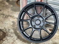 New Car Sport Rim WedsSport TC105X Wheels 16x7J 5x113 ET40 Gloss Black - READY STOCK