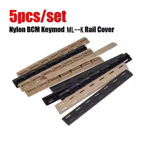 5pcs/set Nylon BCM Keymod ML-K Rail Cover Mount Panel Kit Rifle Hunting AR15 HK416 Rail Covers Scope