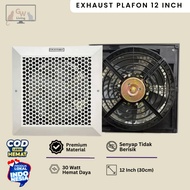 Okayama Exhaust Fan Ceiling Fan Hexos 12 Inch 10 Inch Energy Saving Quiet Kipas Siling Kipas Angin