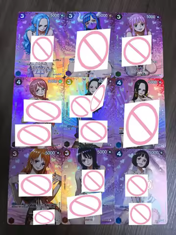 9Pcs/set Diy One Piece Nami Robin Hancock Perona Vivi Bath Series Flash Card OPCG Yamato Uta Classic
