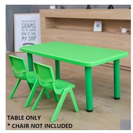 Kindergarten Rectangular Kid Study Table with Adjustable Table Height - 1 Meja sahaja Kerusi Tidak T