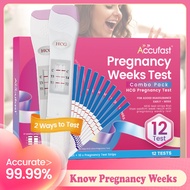12Pcs ACCUFAST Pregnancy Weeks Test Kit Count HCG Growth UPT Pregnancy Test Stick Strips