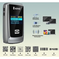 Eyoyo 1D 2D QR Code Scanner with LCD Display, Mini Portable Bluetooth Barcode Scanner, Wireless Book