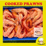 Cooked Vannamei prawns head on shell on (1kg)