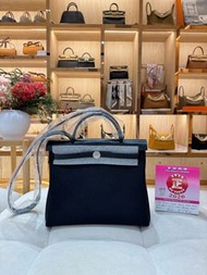 門市現貨Hermes herbag 31 noir phw黑銀 G stamp