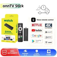 ONN. New Smart TV Stick Voice Remote Control Android 14.0 Bluetooth 5.0 Free channel