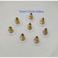 Rubber ear back stoppers /silicone earring plug/Flat earring hook