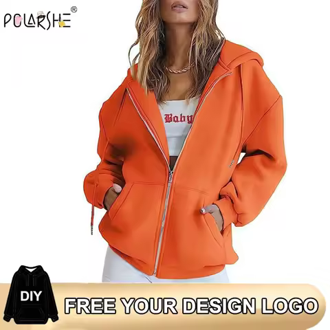 Women's Zipper Hoodie New Sweatshirt Casual Zipper Style Top Women Hooded Jacket Sweatshirt Casual D