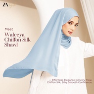 ZOE ARISAH TUDUNG SHAWL CHIFFON SILK 1.8M Plain Matchy 2026 Hijab Kosong WALEEYA Scraft Flowy Murah 